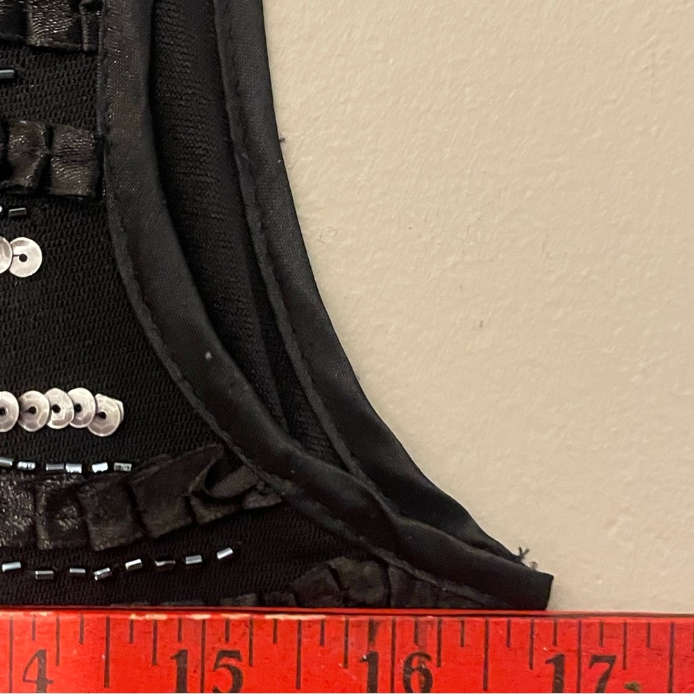4/$20➡️ Black & Silver Beaded Sequin Patterned Mini Dress – Size Medium GUC - Picture 11 of 11